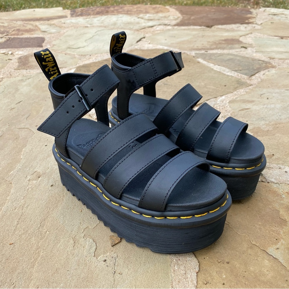 SOLD - Dr Martens Air Wair Black Platform Sandals